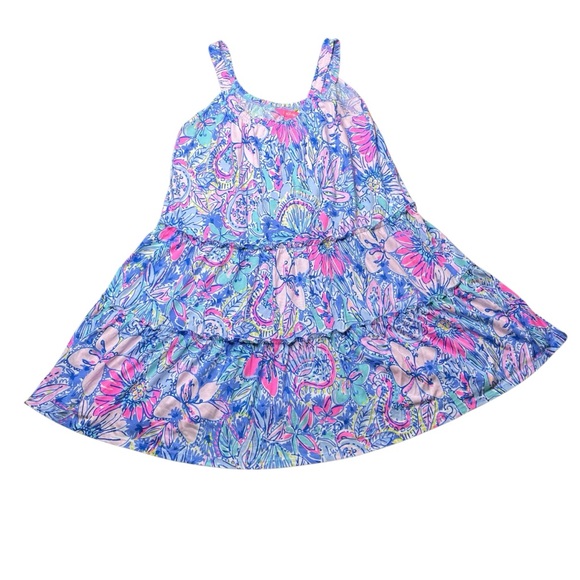 LILLY PULITZER Loro Swing Dress in Multi Pop Up Got Your Back 100% Cotton - Picture 2 of 12